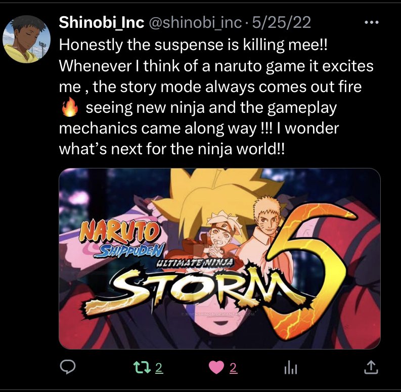 shinobi_inc's tweet photo. Y’all remember when we thought it was going to be called Storm 5 🤣🤣🤣 #fypシ #naruto
#storm5 #narutoxbourto https://t.co/pSltgK6HJy