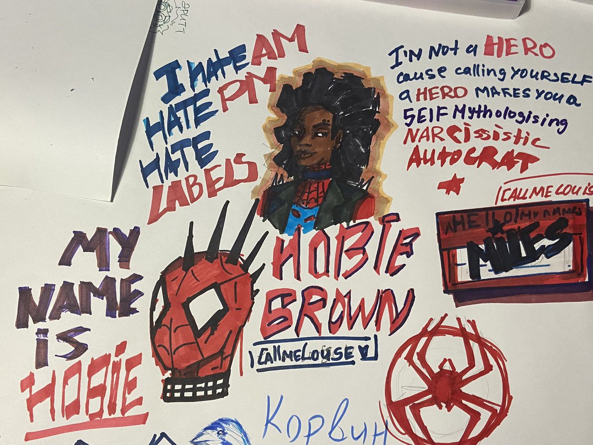DarknessChildof's tweet photo. I hate am 
Hate pm
Hate Labels 

#Spiderversefanart #Spiderpunk #ArtistOnTwitter https://t.co/046dlSxl4h