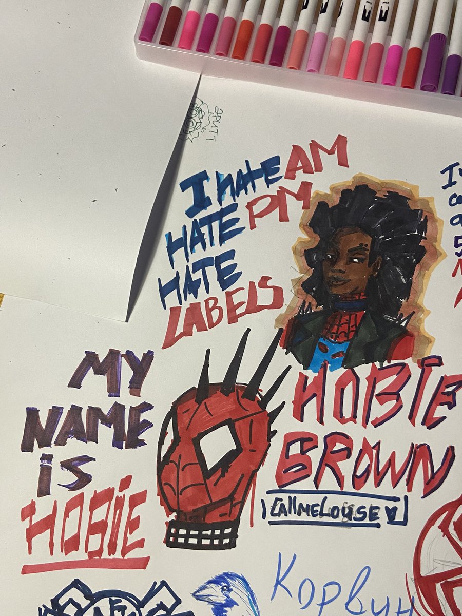 DarknessChildof's tweet photo. I hate am 
Hate pm
Hate Labels 

#Spiderversefanart #Spiderpunk #ArtistOnTwitter https://t.co/046dlSxl4h