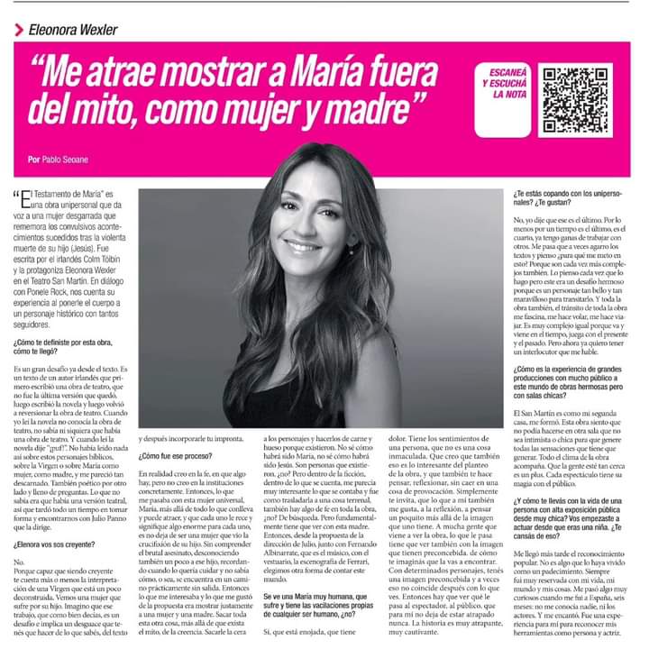 La nota con la talentosa y divina de <a href="/Soyeleowexler/">eleowexler</a>, realizada en <a href="/FrecuenciaZero/">Frecuencia Zero</a> y publicada en <a href="/NoticiarioSur/">Noticiario Sur</a>