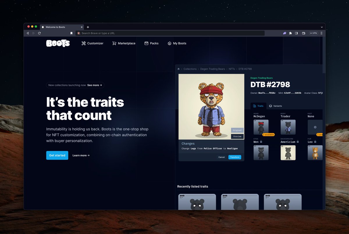 Immutability is holding us back.

Starting Tomorrow, It's the traits that count.