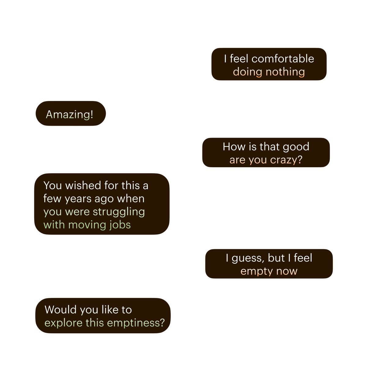 Explore thoughts &amp; feelings , feeling &amp; thoughts.