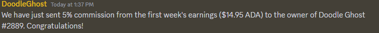 m00se_k's tweet photo. When being a degen pays off!  Thank you @DoodleGhost for the rewards! https://t.co/C3Sro4EkcO