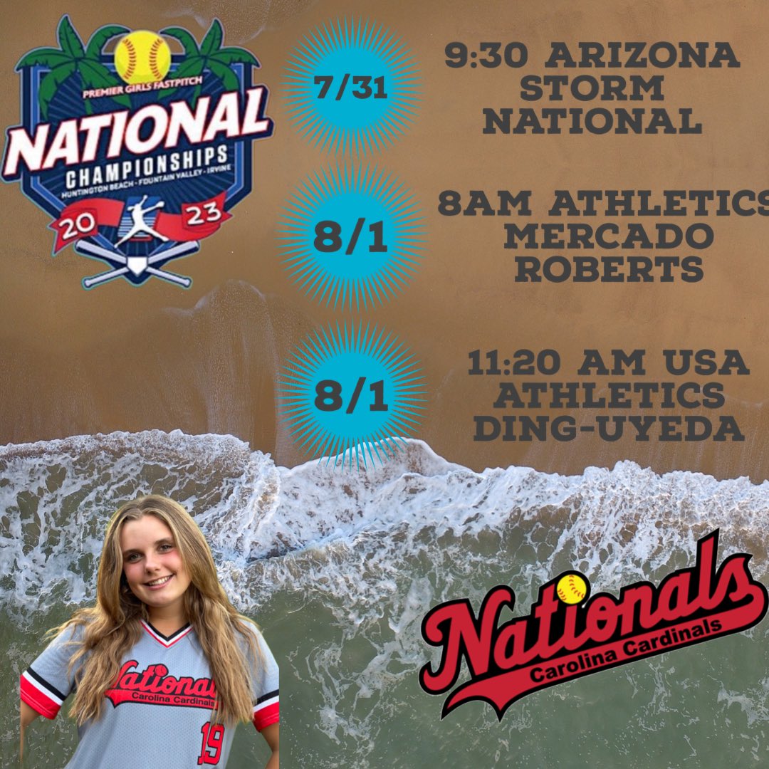 ✈️ After some down time from a sprain ankle, ready to hit the dirt in CA with my <a href="/CCN2026/">Carolina Cardinals National 2026 -Fulghum</a> team for <a href="/PGFnetwork/">PGF</a> National🌟Let’s go Ladies🌟