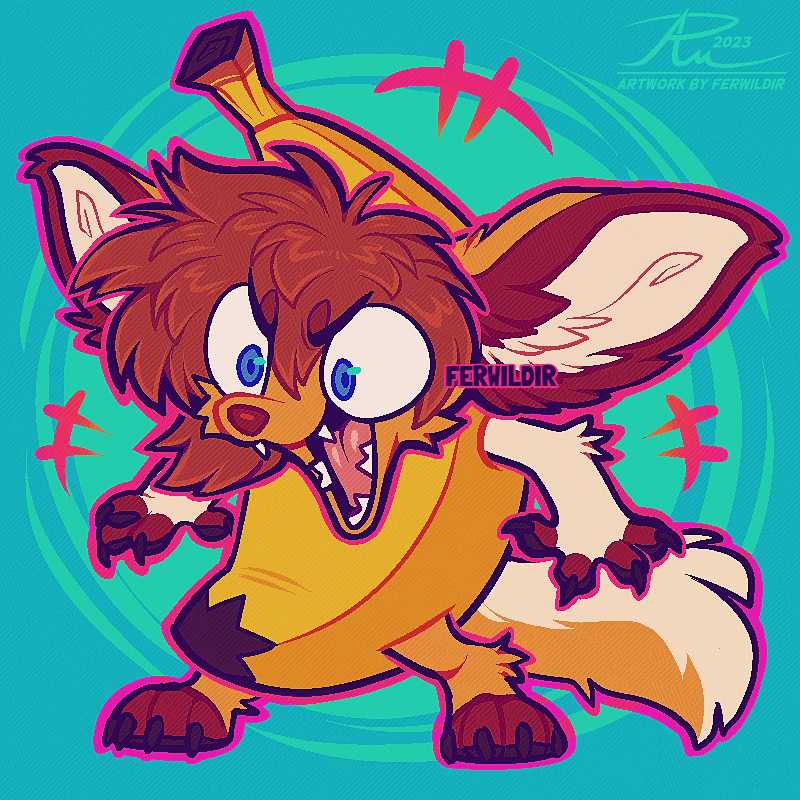 ArtFight Revenge Attack for <a href="/magenta7fox/">Magenta7</a>! 🍌

#artfight2023