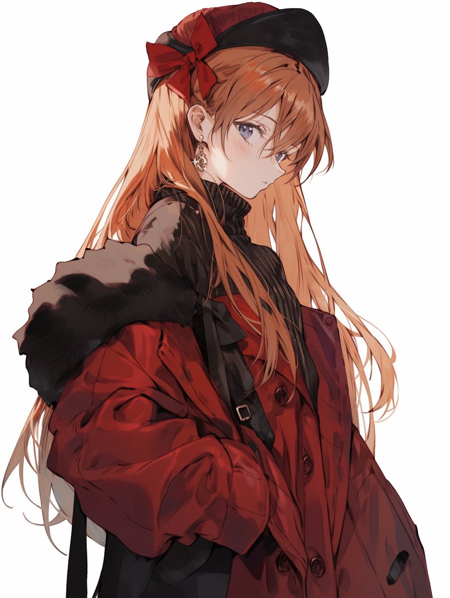 I_IGOYA's tweet image. 61日目、ロングコート  
#100日空想アスカ