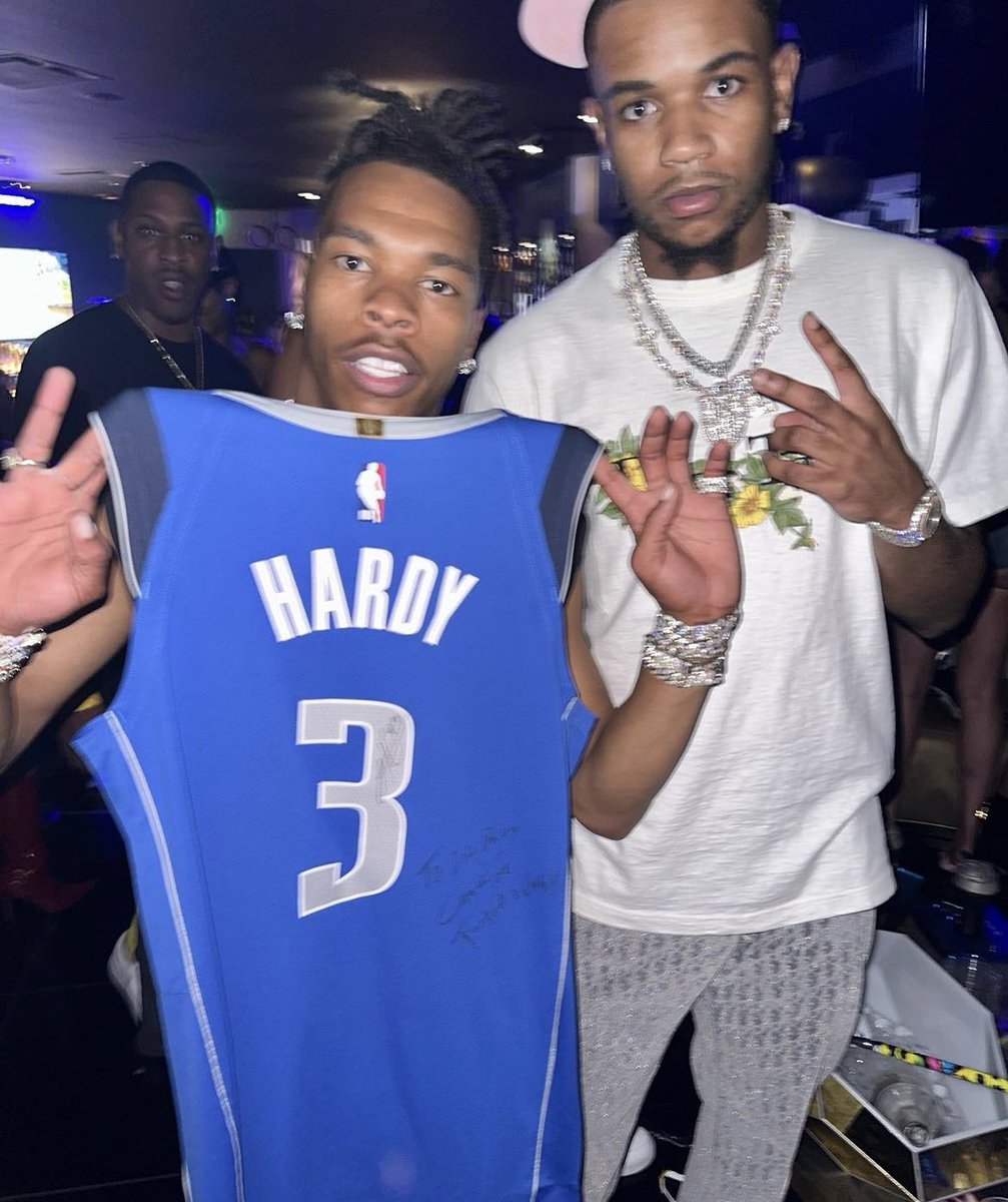 Lil Baby wanted a Hardy jersey… Most Improved Player next year🔒 #MFFL