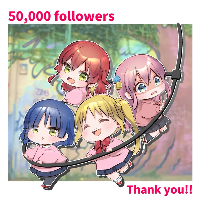 今ごろハマっちゃった〜〜〜!!!! フォロワーさん50000人↑本当に本当にありがとうございますおかげ様で創作意欲もりもりです!ぼっち・ざ・ほいく! #ぼっち・ざ・ろっく