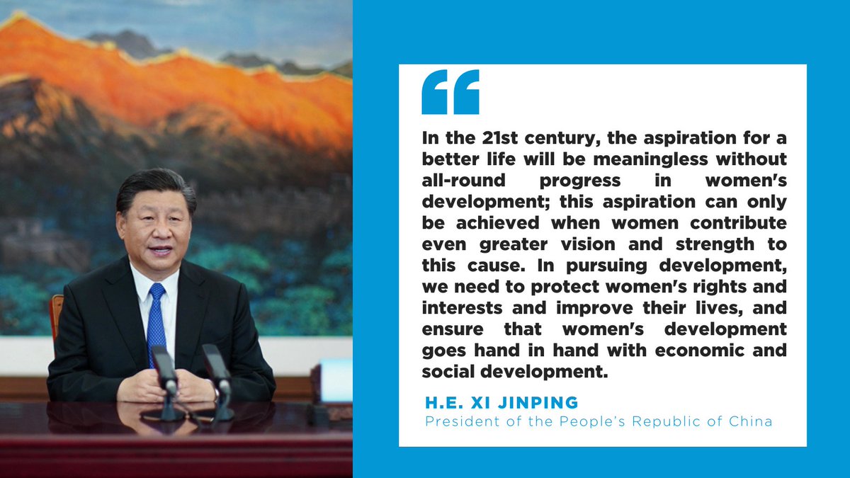 Thank you to the People’s Republic of China for supporting our mandate by implementing the Beijing Declaration and Platform for Action for gender equality and women’s development at the national and international levels.

#FundingGenderEquality @Chinamission2un