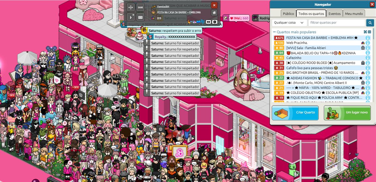 rhabblet's tweet photo. Dessa vez, a #Barbie foi responsável por levar, mais uma vez, a RH ao topo dos charts! Batemos record no @MeuHabblet! Eu ouvi Hit nas Bilheterias? 👜💖

Finalizamos o evento com +680 usuários no quarto e +902 ouvintes! Vem sentir o gostinho do sucesso com a gente, #VemPraRH. 🥇✨ https://t.co/1iQfhqEjxz