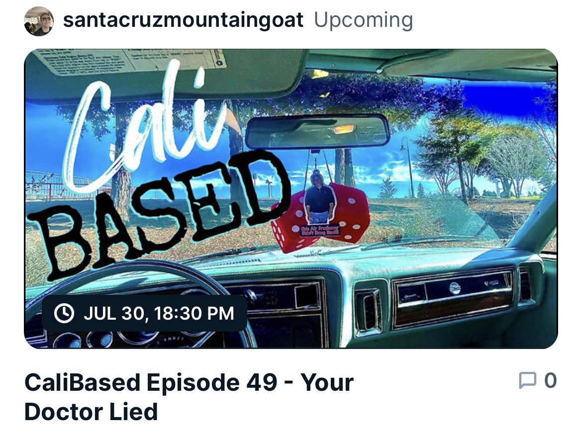 SCMountainGoat's tweet photo. Live in 45 minutes folks. Watch here on Twitter or search #CaliBased on Rumble. https://t.co/jmwtrzXiAe