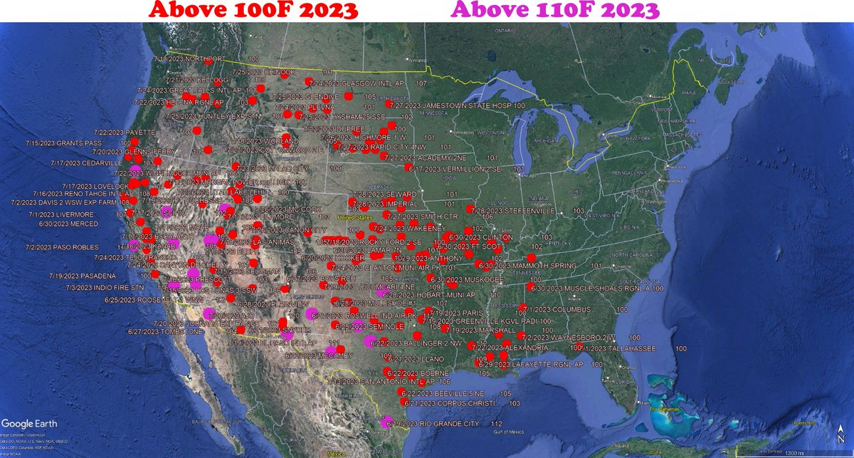 JunkScience's tweet photo. The US was much hotter in 1913 (left) than 2023 (right).

1913 was 86% of industrial era atmospheric CO2 ago.

So much for claims of emissions-driven heat. 

https://t.co/G3xg25P8Ow https://t.co/rqisk94E24