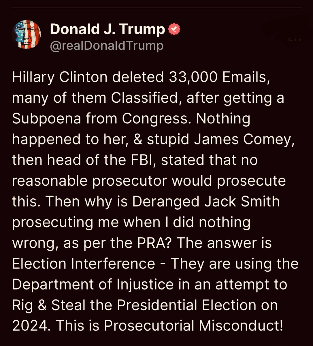 2025DJT2025's tweet photo. “They are using the Department of Injustice in an attempt to Rig and Steal the Presidential Election on 2024”.

~President Donald J. Trump

Will we allow this to happen again??

Because it is going to…

no matter how many millions of legit votes come in for Trump. 

#BePrepared https://t.co/pYrcFleMDy