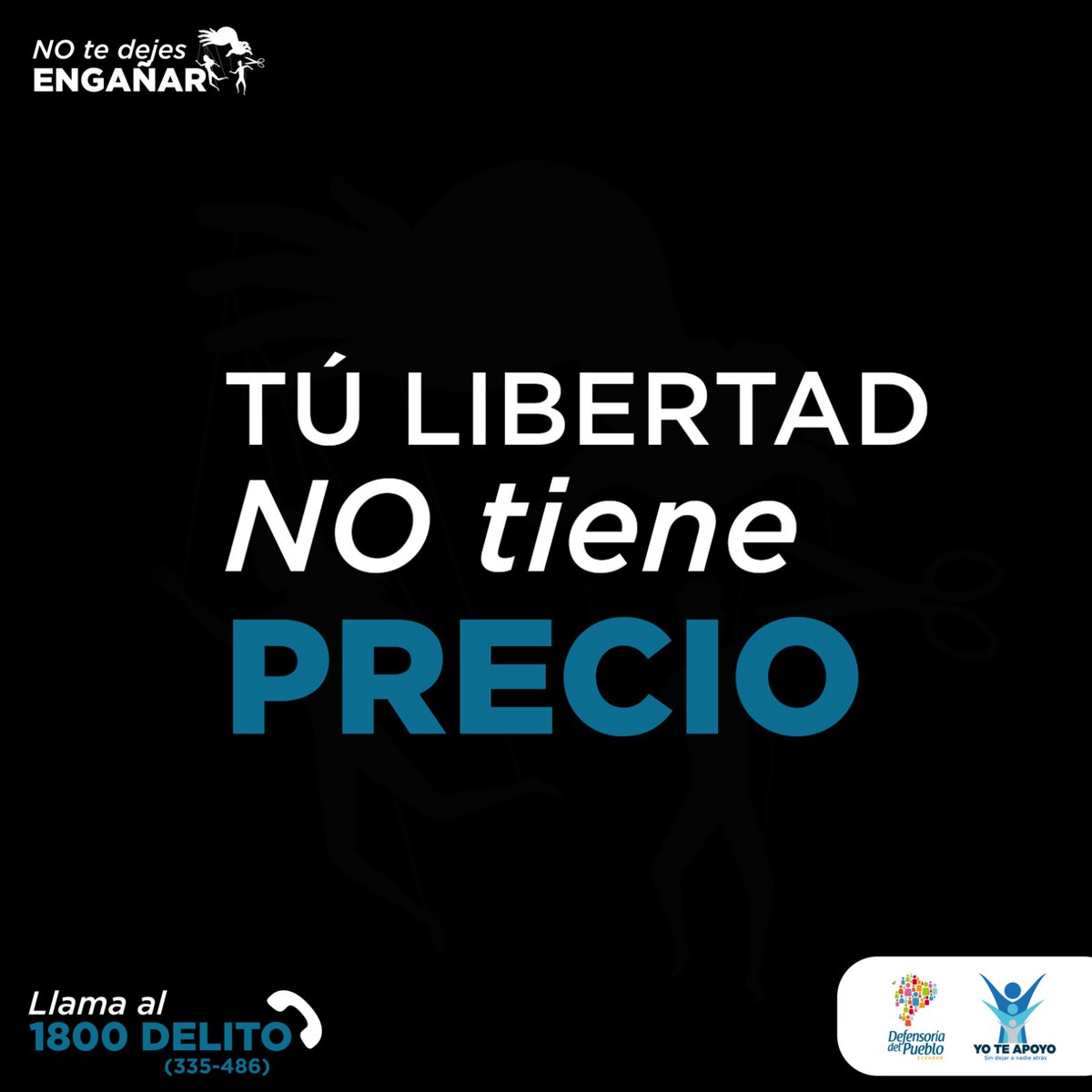 damar_sepulveda's tweet photo. No, nos dejemos engañar acabemos con la trata de personas #DiaMundialContraLaTrata #RompeElEngaño ✂️🎭 #NoTeDejesEngañar 🚫 https://t.co/fAwO4rGVV6
