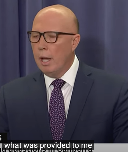 JulianAndrew63's tweet photo. Peter Dutton: 
“... um the a-advice that I’ve got ah is that there’s no record in my office of having received a briefing in relation to the matter ah the AFP says ah... that they don’t have any detail of what was provided to me ah and that’s um that’s the facts as I know them.” https://t.co/6k586sTPvW