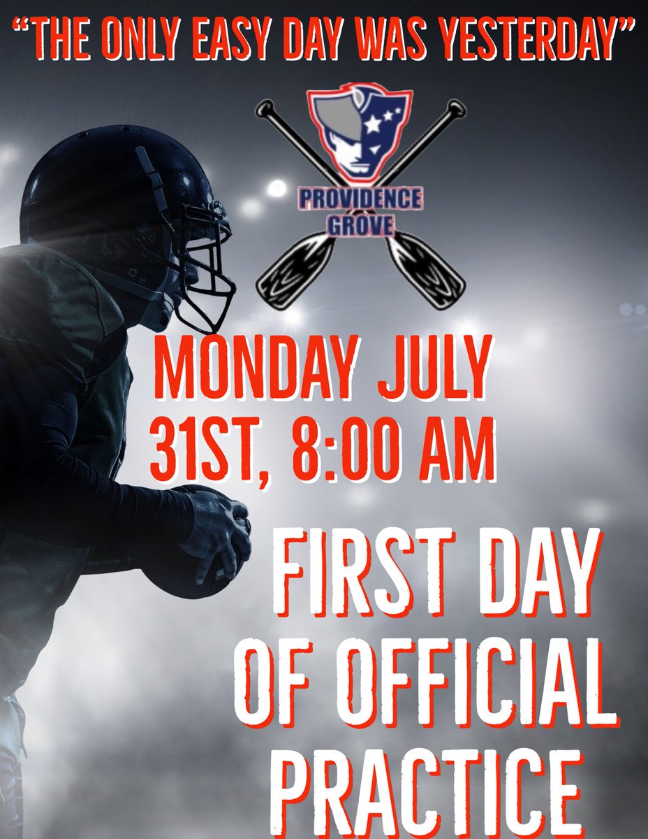 PGHS FOOTBALL (@pghs_football) on Twitter photo Itโs about time to punch that time card boys and girls. Itโs on us. 8:00 AM at PGHS. Letโs go to work. <a href="/GroveAD/">PGHS_Athletics</a>
#RowTheBoat Itโs about time to punch that time card boys and girls. Itโs on us. 8:00 AM at PGHS. Letโs go to work. <a href="/GroveAD/">PGHS_Athletics</a>
#RowTheBoat