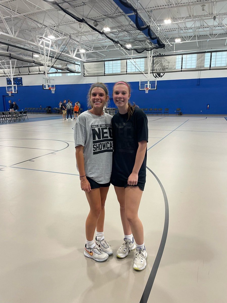 OHSgbball's tweet photo. @KolathMeryl and @SpitzerCamden ,Class of 2025, were putting in work at the #neoshowcase today!! Two rising Juniors that can play!! https://t.co/dpx4MHloGP