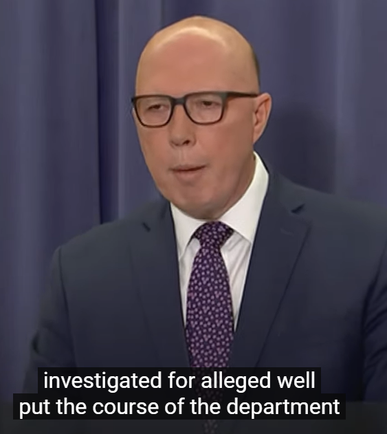 JulianAndrew63's tweet photo. Peter Dutton: 
“... um the a-advice that I’ve got ah is that there’s no record in my office of having received a briefing in relation to the matter ah the AFP says ah... that they don’t have any detail of what was provided to me ah and that’s um that’s the facts as I know them.” https://t.co/6k586sTPvW