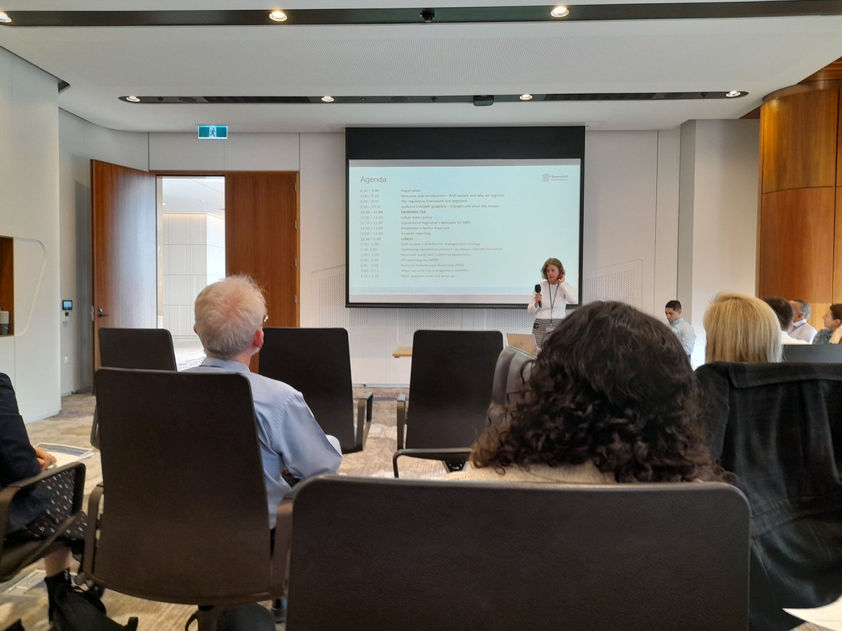 Attending today's Water Supply Regulation Workshop, covering the regulatory framework, revisions to the DWQMP guideline, HBTs and microbial risk management, disinfection management and the Urban Water Risk Assessment. So much happening across a critical sector <a href="/qldwater/">qldwater</a> 💦
