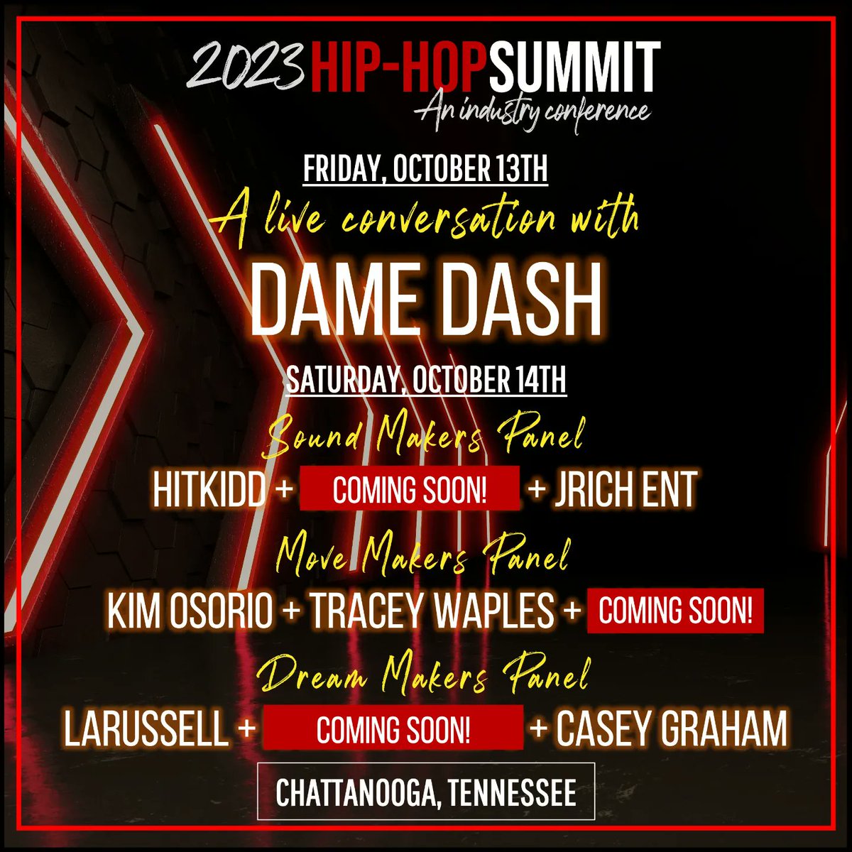 Dame Dash, LARussell announced for Chattanooga Hip-Hop Summit chahiphopsummit.com/news.html