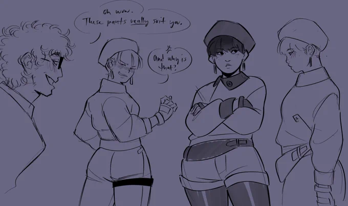 was drawin more concept art stuff last night teeeheee