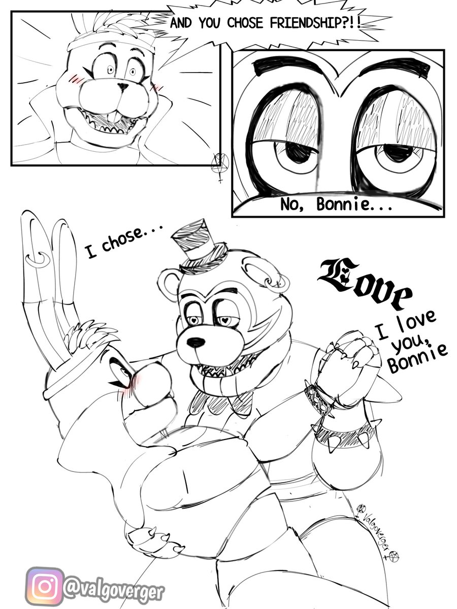 valgoverger's tweet photo. Te quiero mucho, no me funes, por favor

#GlamrockBonnie #fronnie #glamrockfreddy #fnafdlc https://t.co/06aEe3oID3