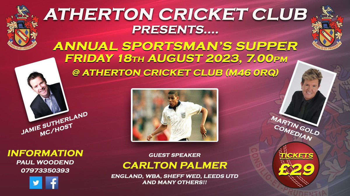 AthertonCC's tweet image. Very limited number of tickets left for this event @AthertonLRFC @ACFC1916 @AthertonTownFC @fc_hag @hollysheartsuk @athertonresis #supportlocalsport