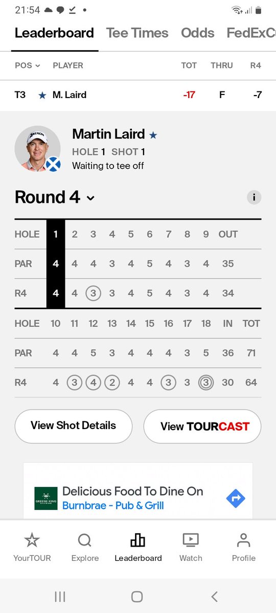 dadbegg's tweet photo. What a fabulous final round by #MartinLaird in the #3MOpen for his best finish of the season. https://t.co/sOlRSJSOQb