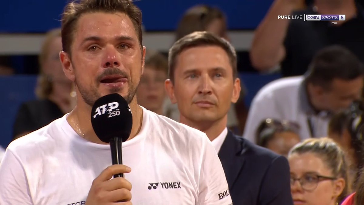 UniversTennis's tweet photo. 🗣️ Wawrinka : "Je sais que c'est stupide de pleurer, mais j'aime tellement ce sport..." 

Les larmes de Stan Wawrinka (38 ans) après sa finale perdue contre Alexei Popyrin à Umag. 🥺💔 https://t.co/F060RTN1JO