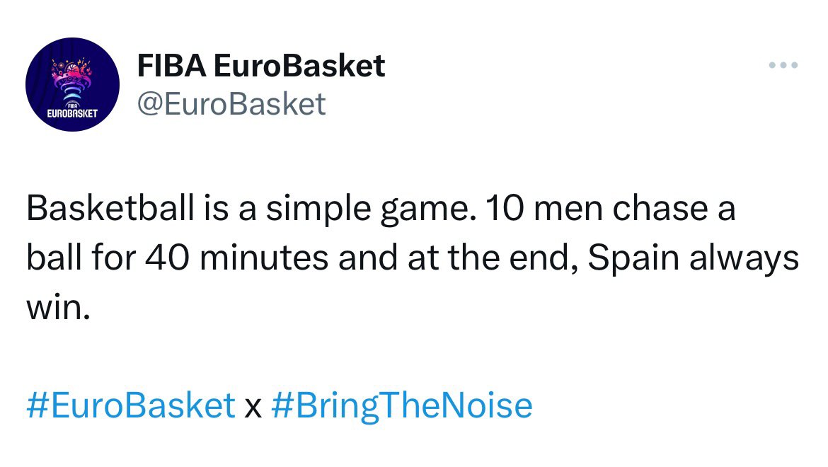 EuroBasket's tweet photo. Time to retire the tweet? 😏 https://t.co/G4LnvLTDsC