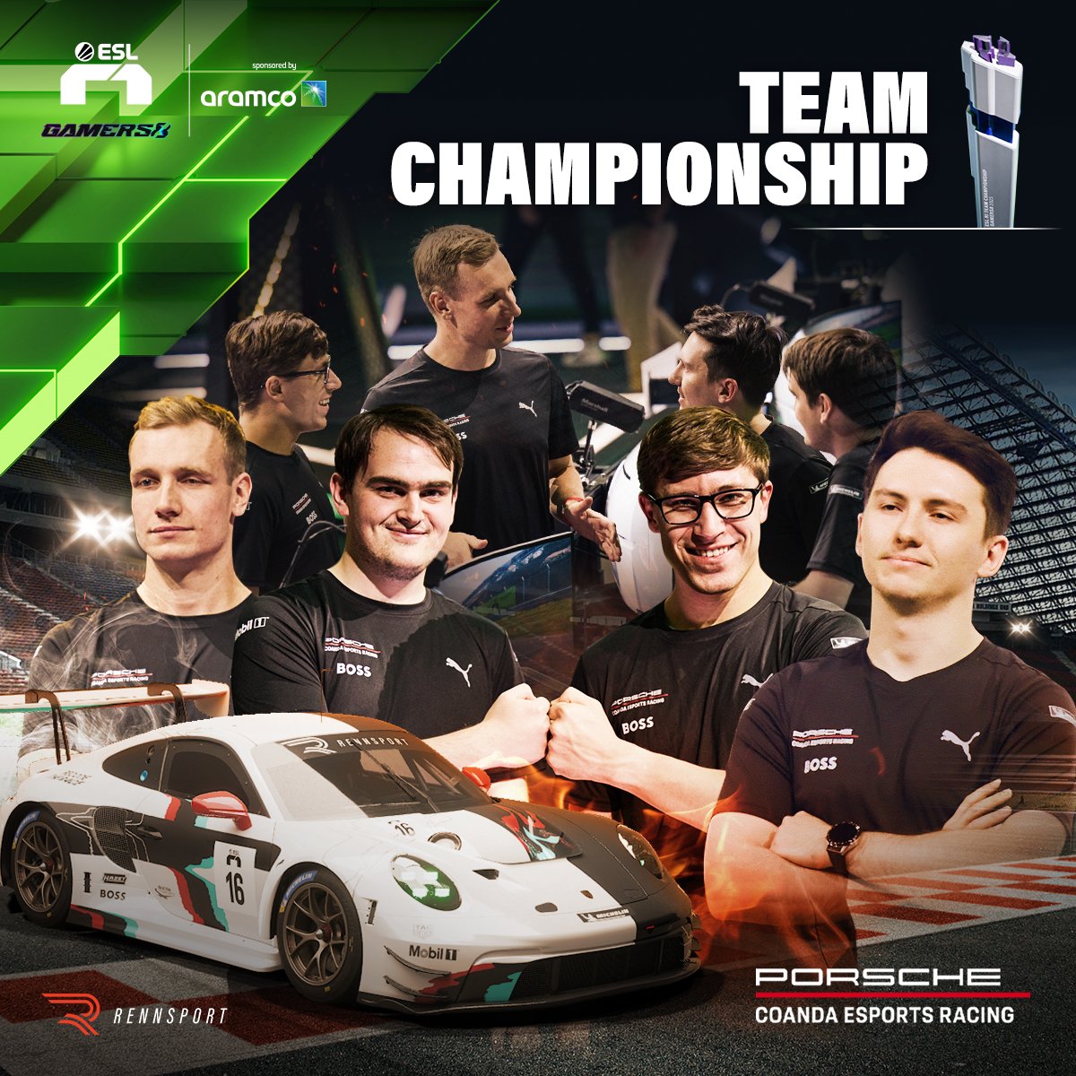 EWC_EN's tweet photo. It wasn’t the strongest start for Porsche Coanda, but consistency is definitely key 🔑

They kept racking in those points through solid racing and teamwork, and the second they reached finalist mode, Joshua Rogers pounced to get that ultimate P1 👏

Give it up for our ESLR x #Gamers8 Team Champions! 🏆✨

#TheLandofHeroes