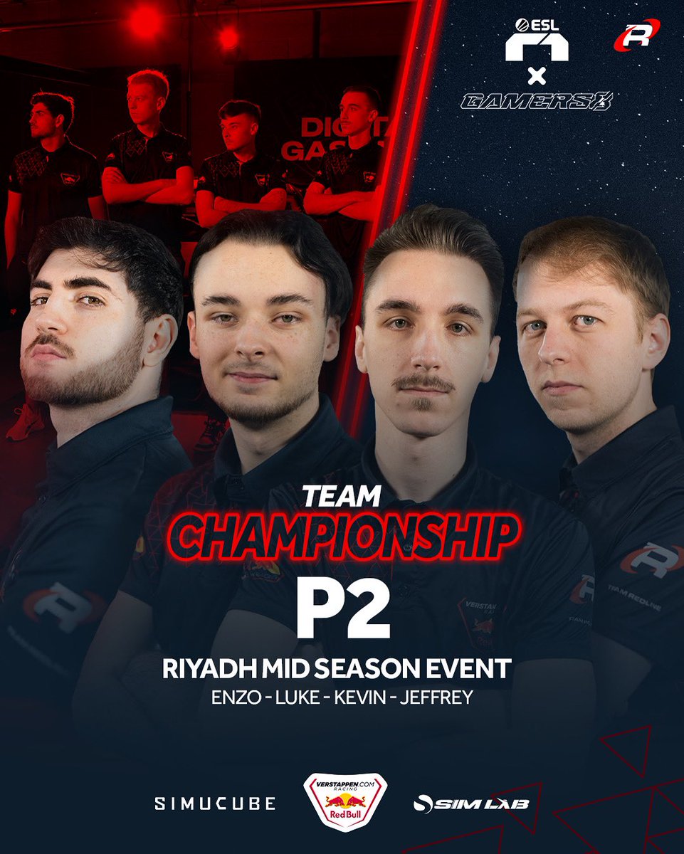 P2 in the #gamers8 Team Championship 👌

Gutted not to get the win, but still a good result for the team. We go again in the upcoming <a href="/esl_r1/">ESL R1</a> fall season 👊

<a href="/VerstappenCOM/">Max Verstappen</a> <a href="/redbull/">Red Bull</a>