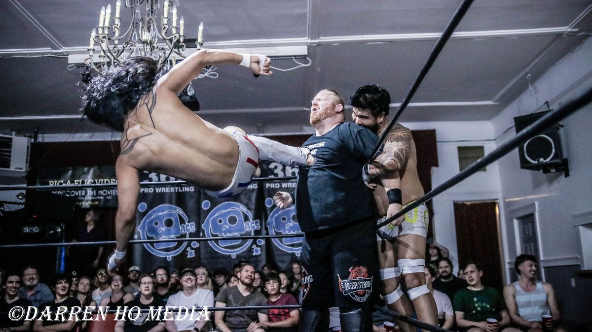 DarrenHoMedia's tweet photo. #GuiltyByAssociation (@Islander250 & @365EddieO) vs. #ILLaTribe (@CocoFlash69 & @GuerillaSuge) at @365pw at #WhiteEaglePolishHall in #JamesBay on July 21, 2023.
#365prowrestling #prowrestlingphotography #independentwrestling #prowrestling #professionalwrestling #wrestling https://t.co/DRzWKLIgP8