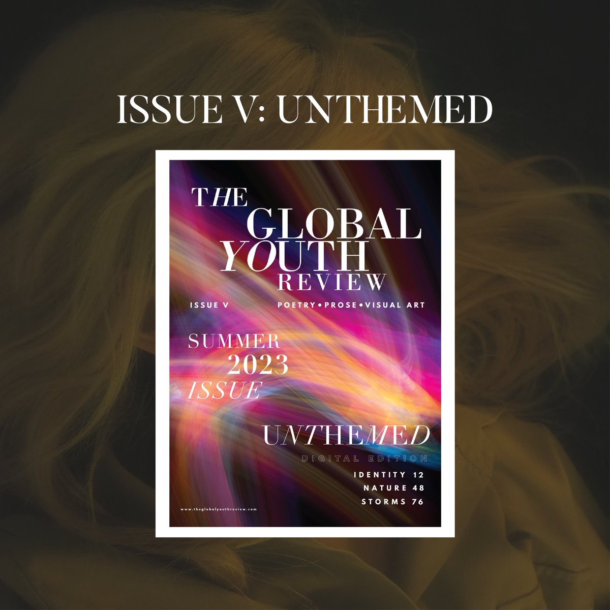 GlobalYouthRev's tweet image. The Global Youth Review is back from hiatus, and we couldn't be more thrilled to reveal the stunning cover of our fifth issue, "Unthemed"! 🎨✨ Stay tuned for updates on our talented contributors and the much-anticipated release date! 🗓️