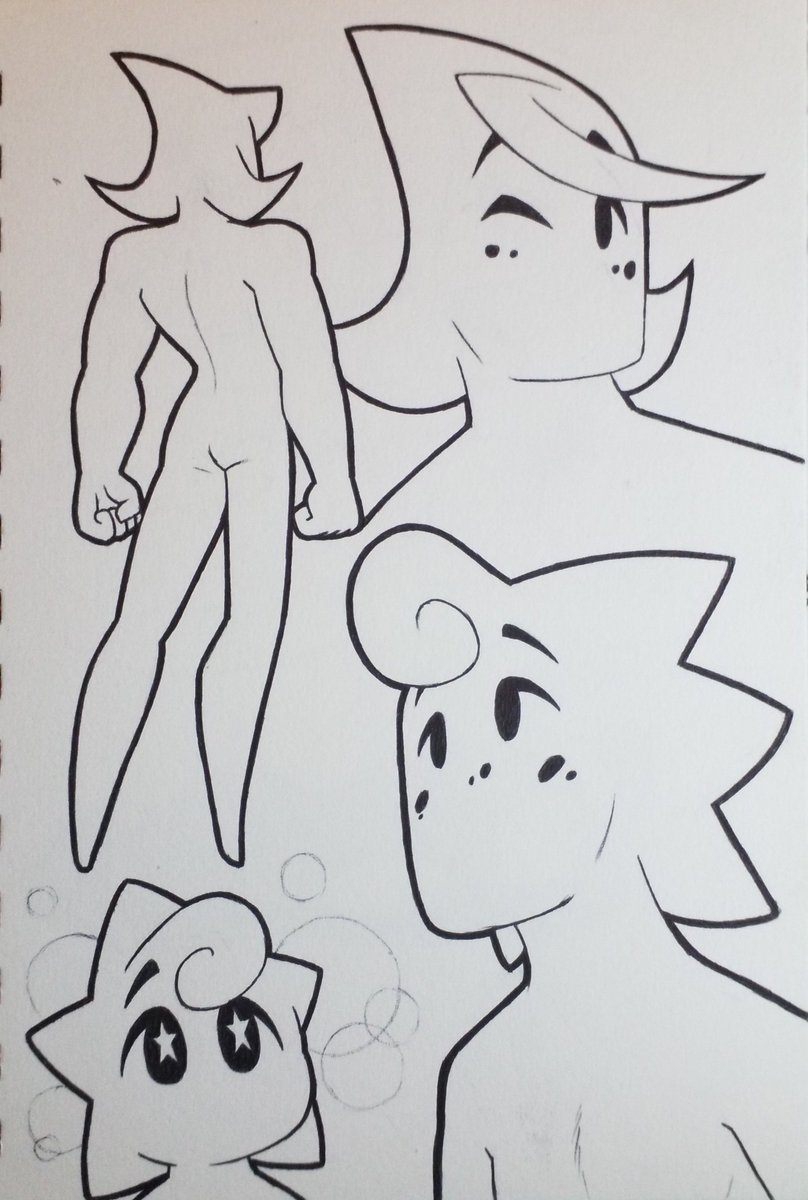 Nomlakie's tweet photo. Page 5! More of my own OCs, these are characters I made for my degree final project! One day I'll make the full animation I intended to create. One day... I put way too much love into them to abandon them now!
#originalcharacter #starOC #sketchbook https://t.co/9ZzrsrlyPs