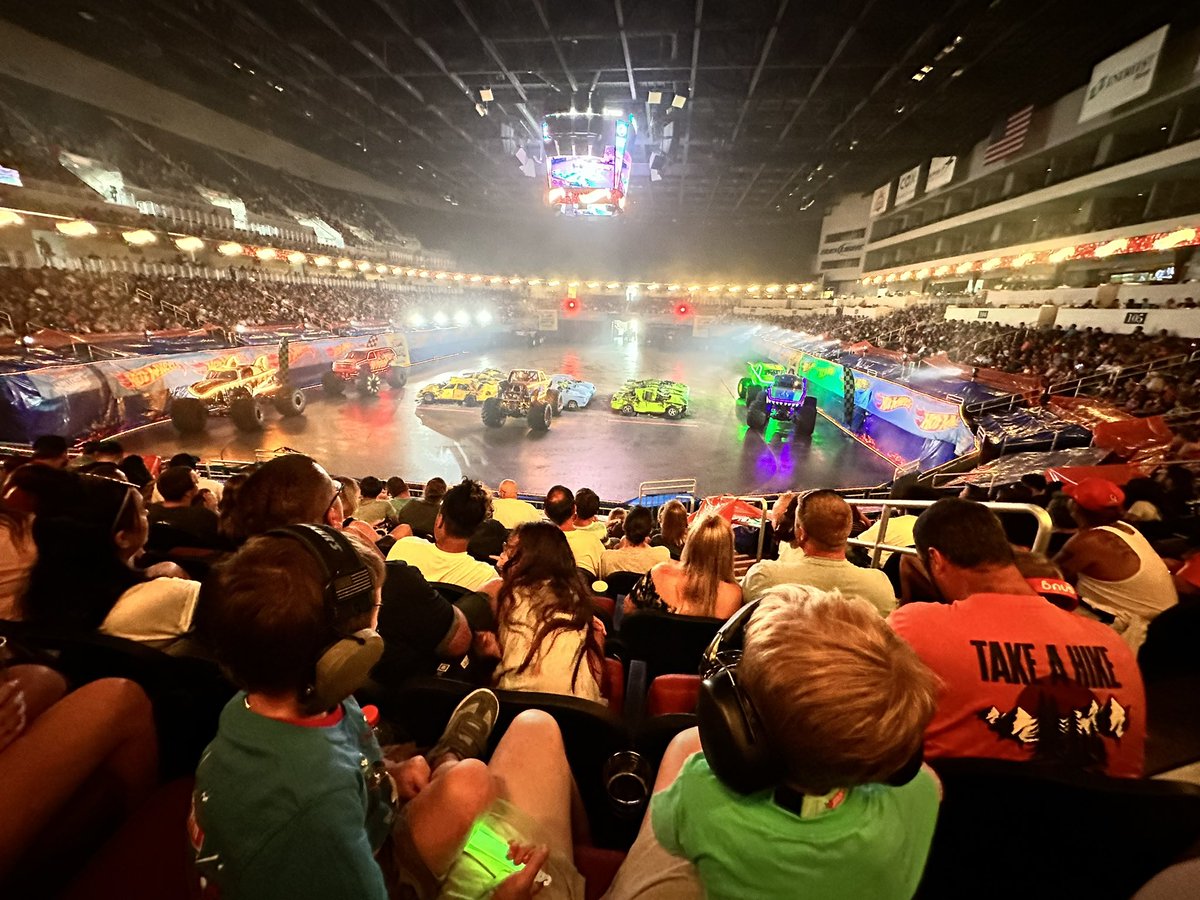 Chase says Bigfoot is making the cars into pancakes #hotwheelsmonstertrucklive