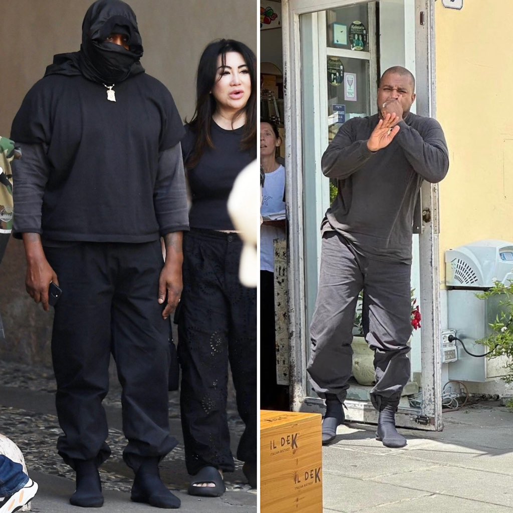 Mediaupdate007's tweet photo. Kanye West spotted today in Italy after leaving Japan 👀 https://t.co/FS6xtH8kjH