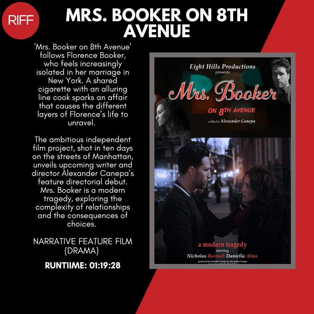 Our 2nd spotlight is dedicated to Mrs. Booker on 8th Avenue. The tragic drama follows Florence Booker as she partakes in an affair that unravels her entire world.

Join us at #RIFF23 to catch this emotional film on Thurs. Sept. 28 at Bowtie Movieland, Theater 15, 9:50pm.