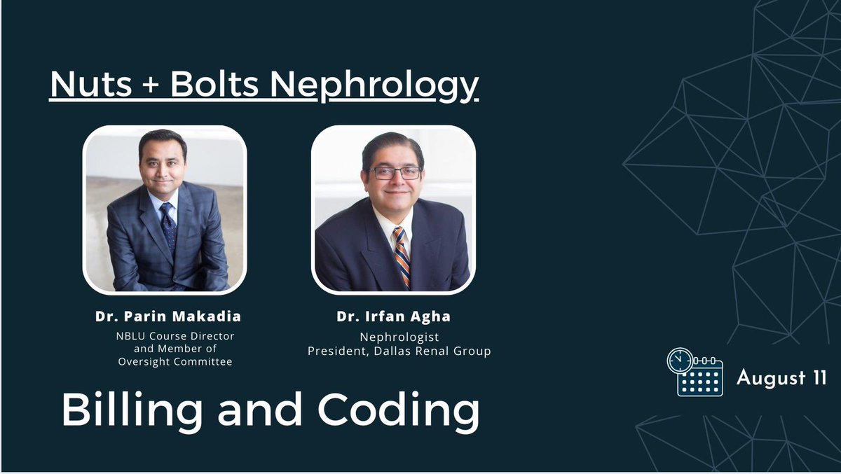 NBLUniv's tweet image. One of the most popular sessions at @NBLUniv every year is Back! - Intro to Billing and Coding for Senior Nephrology Fellows - interactive workshop! @ParinMakadia @drirfanagha @DallasRenal #billingcoding