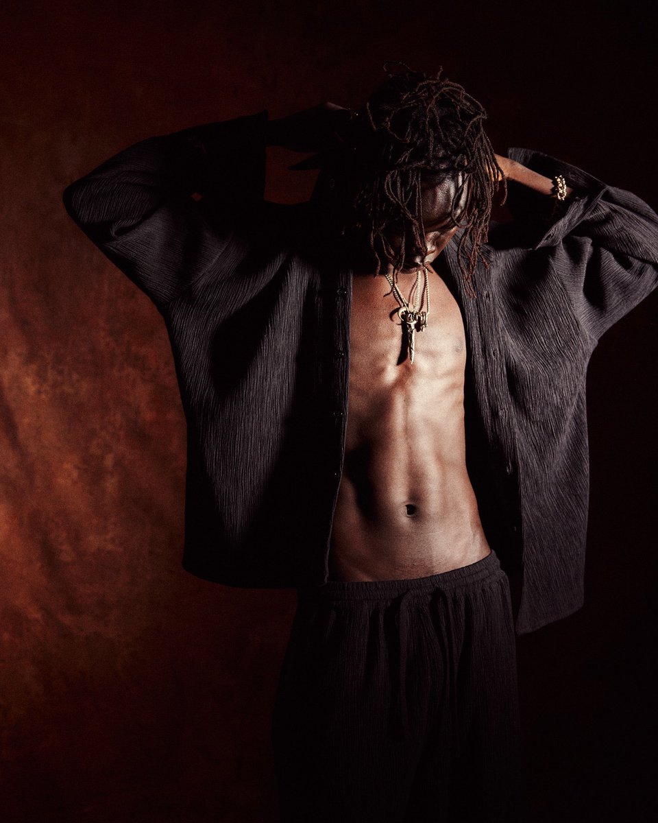 SANGIEV Black Crinkled Shirt - available now.