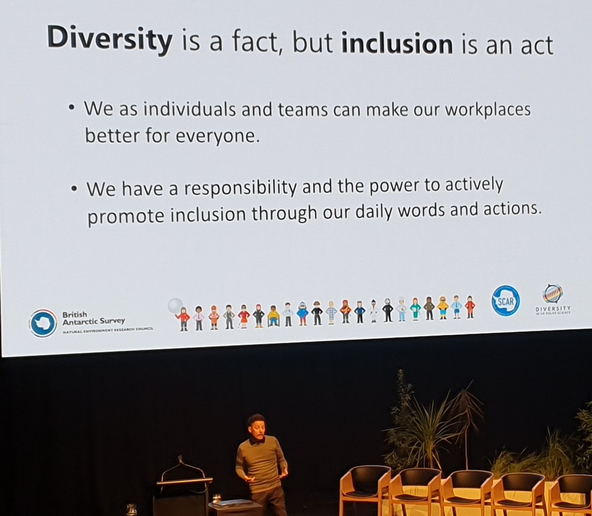 Jasmine Lee (@jaszzyjas) on Twitter photo Brilliant keynote opening by @griffiths_huw reminding us all how important the <a href="/SCAR_Tweets/">Scientific Committee on Antarctic Research (SCAR)</a> community is for supporting diversity and how we all need to act inclusively! 👏👏
#SCARBIOLOGY2023 Brilliant keynote opening by @griffiths_huw reminding us all how important the <a href="/SCAR_Tweets/">Scientific Committee on Antarctic Research (SCAR)</a> community is for supporting diversity and how we all need to act inclusively! 👏👏
#SCARBIOLOGY2023