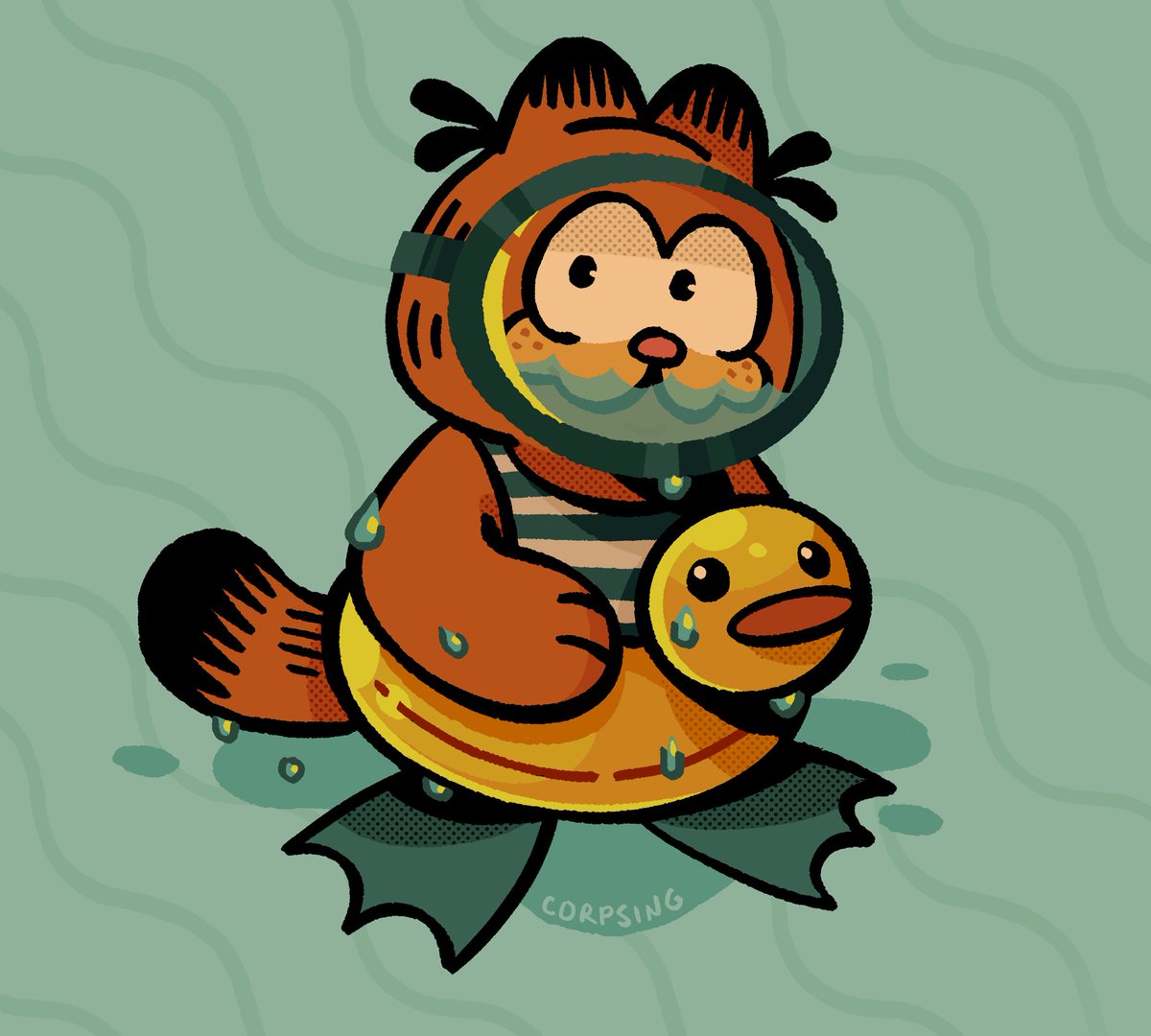 C0RPSING's tweet photo. Care for a swim?
#garfield https://t.co/q4UOkTcPcb