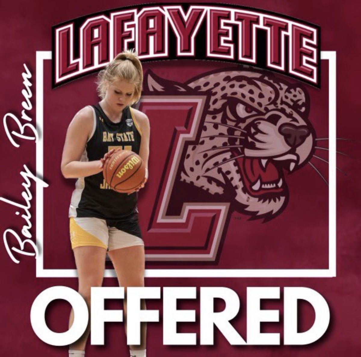 After a great call with <a href="/Key_ah_Tweets/">Kia Damon-Olson</a> I’m blessed to receive an offer to <a href="/LafayetteWBB/">Lafayette WBB</a>! Thank you to the entire staff for this opportunity! <a href="/BayStateJags/">Bay State Jaguars</a> <a href="/LaurieBollin/">LAURIE BOLLIN</a>