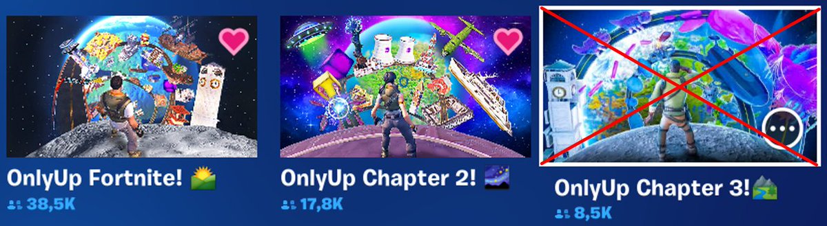 There's an OnlyUp Chapter 3 map circulating with the same title &amp; thumbnail style as ours, leading to confusion among many people who wonder if the map was made by us. We want to clarify that it wasn't.
But more is coming from us soon, stay tuned!👍