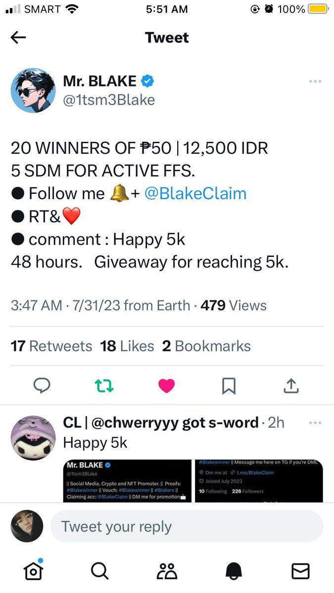multixxlvr's tweet photo. @1tsm3Blake @BlakeClaim Happy 5k https://t.co/EvlzxwhXhm