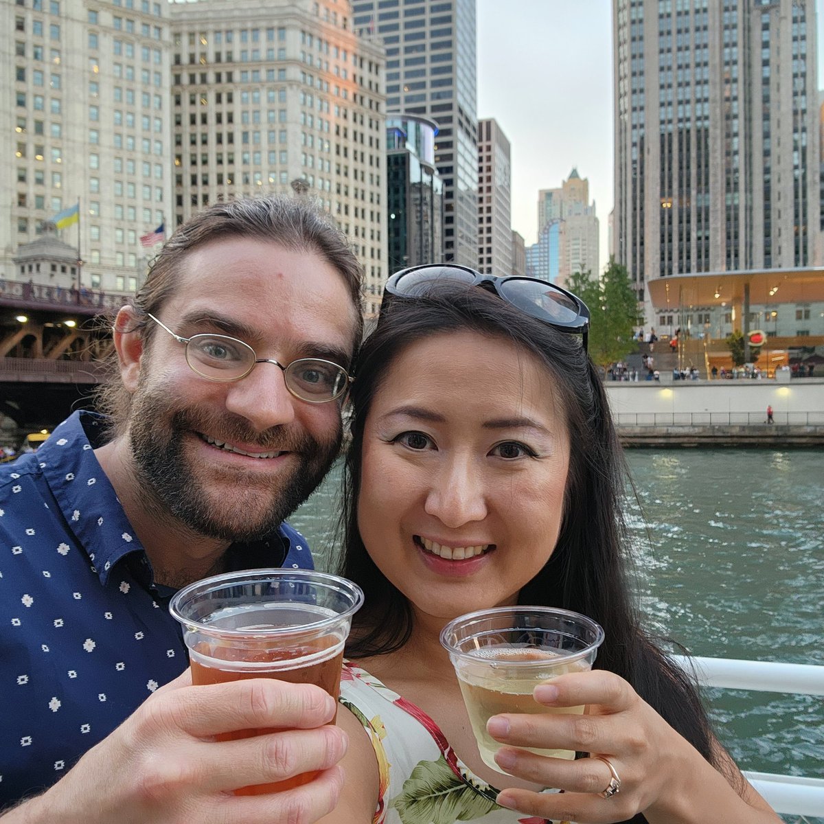 9ouncesplease's tweet photo. The wine is allegedly American Champagne but is made Charmat style, but it's in a plastic cup and I'm on a boat so who cares! https://t.co/fOaseO80Ug
