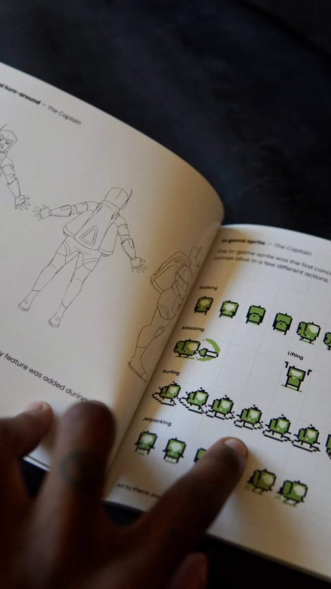 PierreJoshua's tweet photo. As a collector of many art books I thought it was only right that I made my own. #gbstudio #homebrew #gameboy #gamedev #indiedev https://t.co/A26vhc0C4O https://t.co/eM2U9oV6iJ