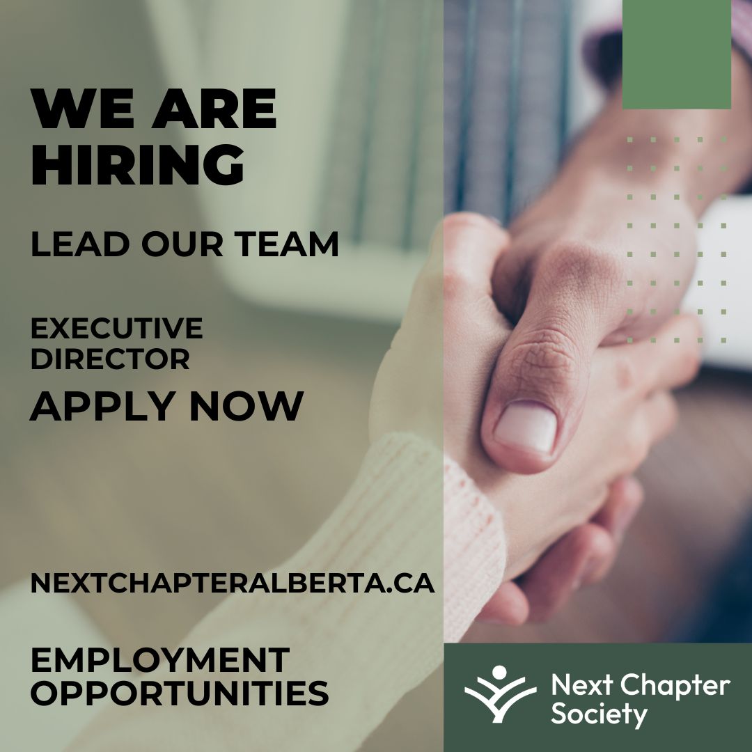 NextChapterAB's tweet photo. Are you a fundraising master? Looking to enhance your skills to an ED Leadership role? We invite you to check out our ED posting - https://t.co/LX0wlEnOv7

#YEGJobs #YEGCommunity #YEGFundraising #YEGEmployment #YEG #Edmonton #NextChapterSociety #Families https://t.co/QCD3dqkjHv