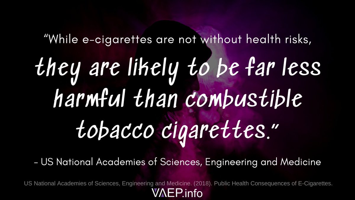There are over 20,000 published articles in medical journals on vaping.

No matter how hard the anti-harm reduction zealots try to support their fear narrative, they cannot back it up with any scientific evidence.

Vaping is safer than smoking. Period!

VAEP.info/SHAREABLES