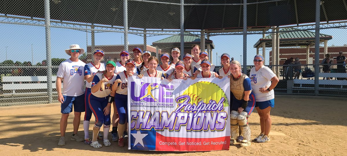 🏆 2023 UCE Summer Championship🏆 Champions!!! It was a long hot 🔥 weekend but they were gritty and showed out!! Way to end the season ladies!! <a href="/TexasGlory/">Texas Glory</a> <a href="/NCAASoftball/">NCAA Softball</a> #softball #beintentional #workhard #commited